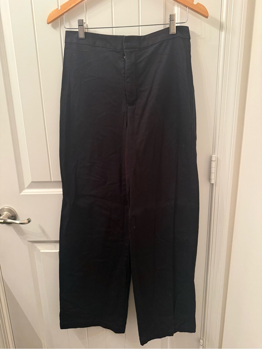 Women’s Express Black Cropped Wide-Leg Work Pants